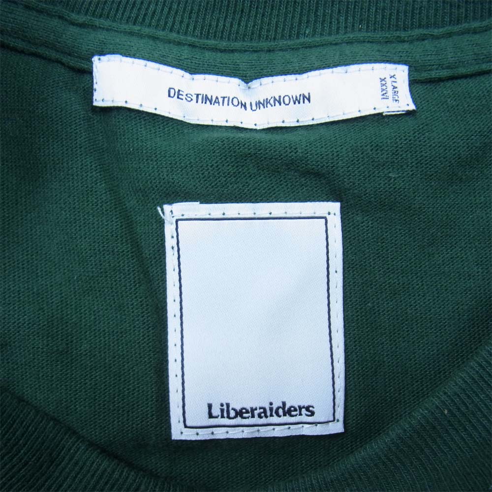 リベレイダース WANDERER L/S TEE 長袖 アームプリント Tシャツ グリーン系 XL【中古】