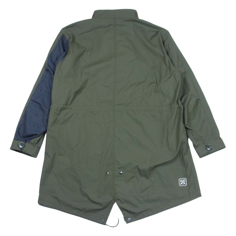 uniform experiment ユニフォームエクスペリメント 21AW UE-212012 SLEEVE PANELED MODS COAT スリーブ ミリタリーモッズコート カーキ系 表記無し【極上美品】【中古】