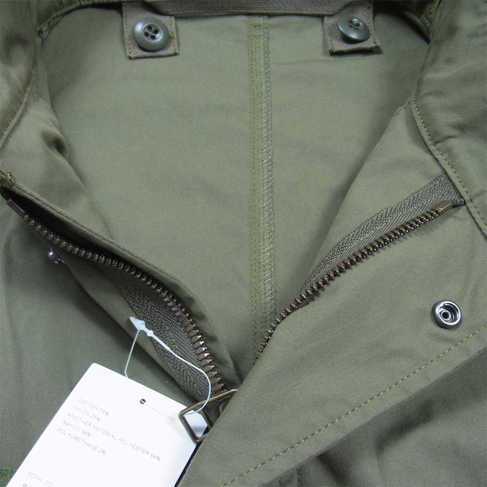 uniform experiment ユニフォームエクスペリメント 21AW UE-212012 SLEEVE PANELED MODS COAT スリーブ ミリタリーモッズコート カーキ系 表記無し【極上美品】【中古】