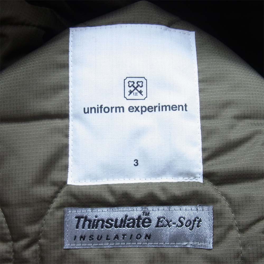 uniform experiment ユニフォームエクスペリメント 21AW UE-212011 LINER QUILTING BLOUSON ライナー キルティング ブルゾン カーキ系 3【新古品】【未使用】【中古】