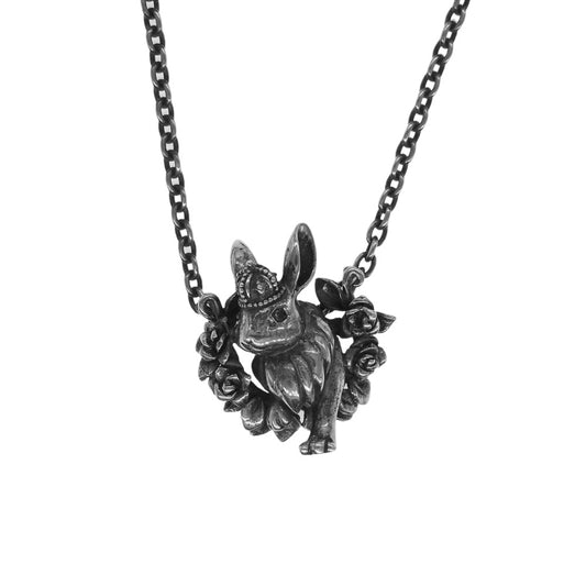 エムジーシー ラビット クラウン ネックレス トップ シルバー系【中古】