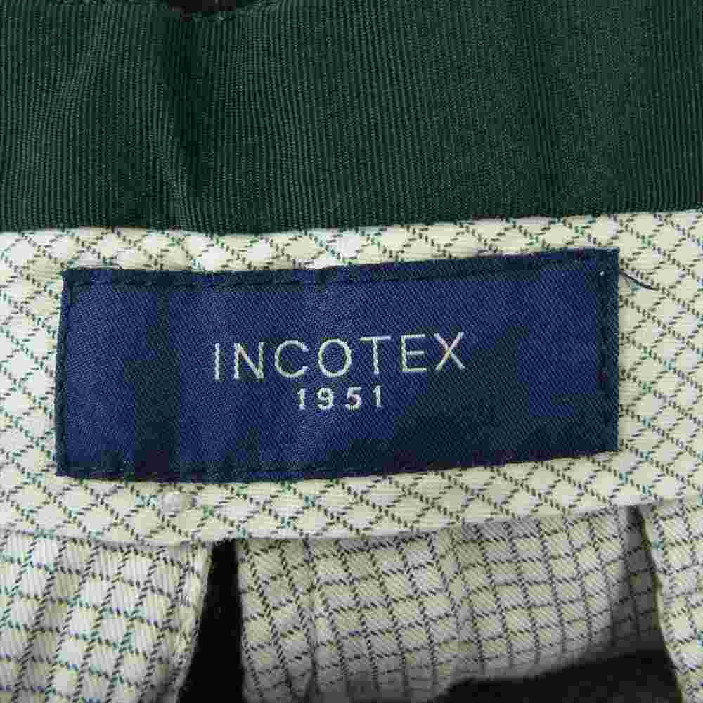 INCOTEX インコテックス 313XO 国内正規品 モールスキン トラウザー スラックス パンツ ネイビー系 48【中古】