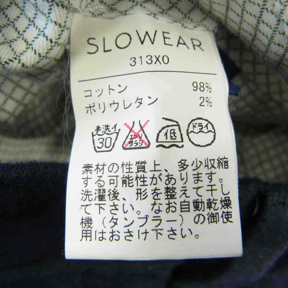 INCOTEX インコテックス 313XO 国内正規品 モールスキン トラウザー スラックス パンツ ネイビー系 48【中古】