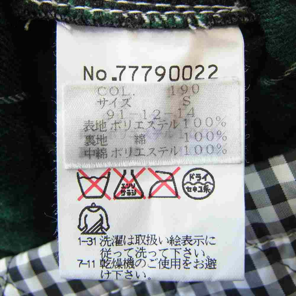 シナコバ ギンガムチェック キルティング ジャケット ブラック系 ホワイト系 S【中古】
