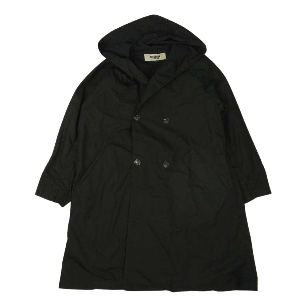 バージスブルック MEIR シルク混 オーバーサイズ フーデッド コート ブラック系 3【中古】