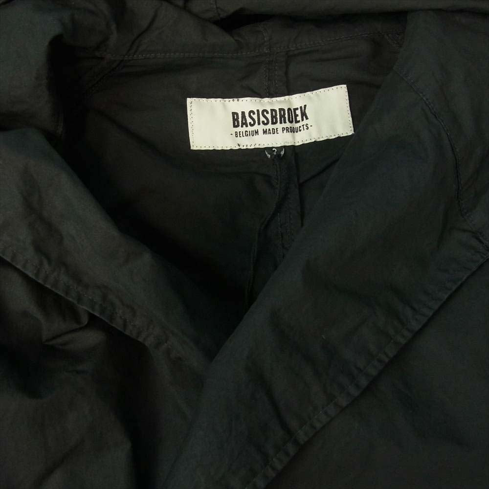 バージスブルック MEIR シルク混 オーバーサイズ フーデッド コート ブラック系 3【中古】