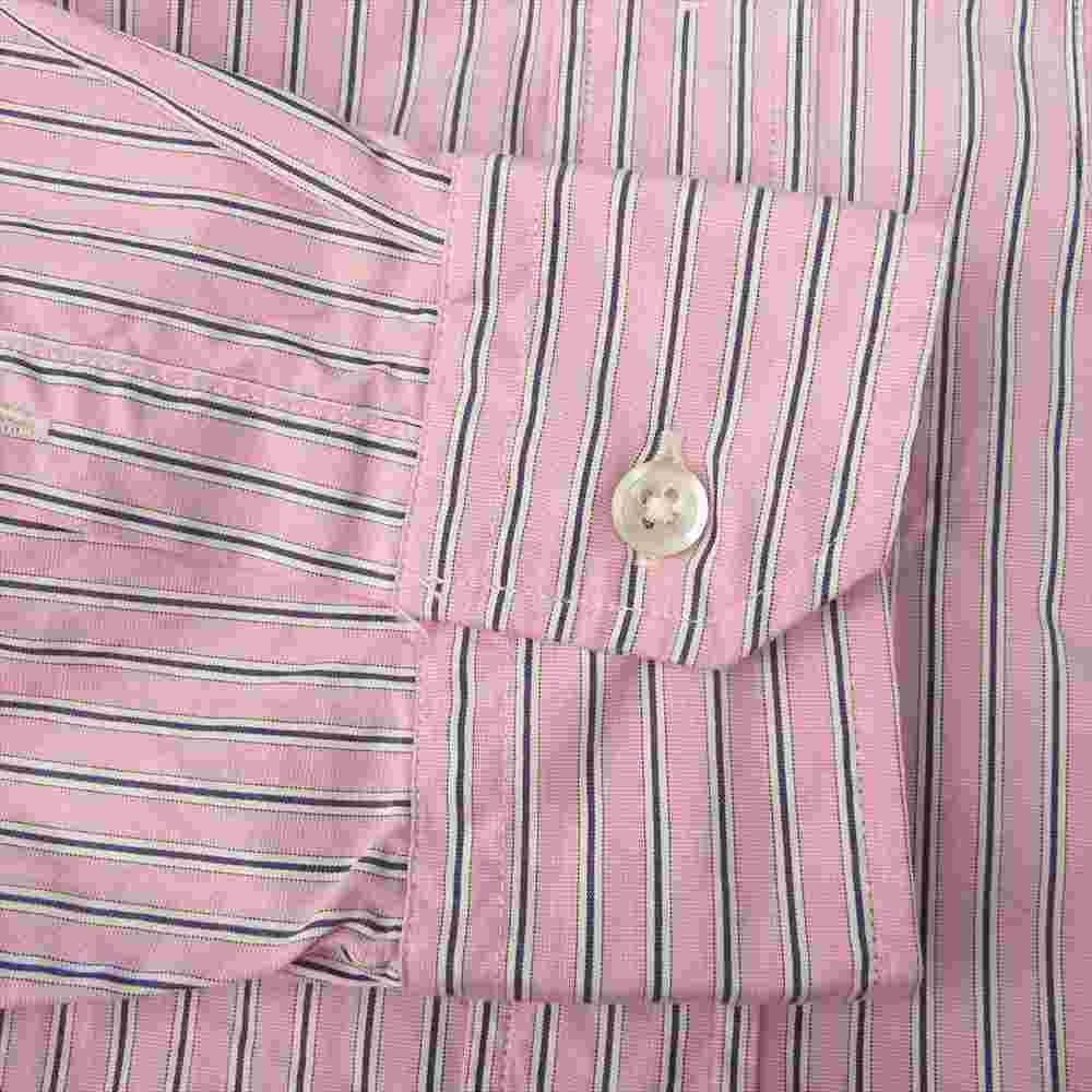 SOPHNET. ソフネット 20SS SOPH-200019 STANDARD BIG BAND COLLAR SHIRT ストライプ バンドカラー シャツ ピンク系 M【中古】