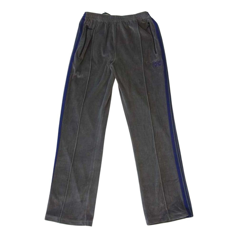 Needles ニードルス 19SS EJ202 Narrow Track Pants Velour ベロア ナロー トラックパンツ グレー系 S【中古】