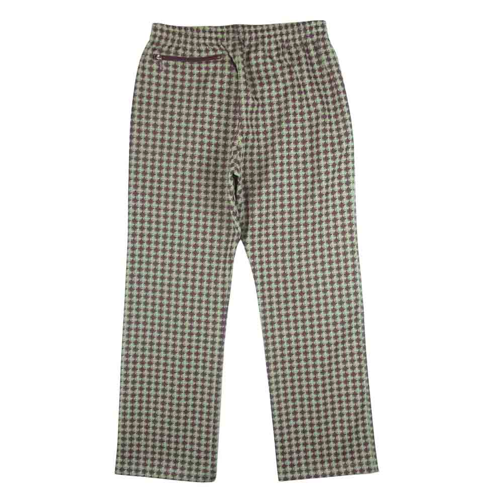 Needles ニードルス 20SS GL227 Poly Jacquard Track Pant ジャガード トラック パンツ グレー系 エンジ系 M【中古】