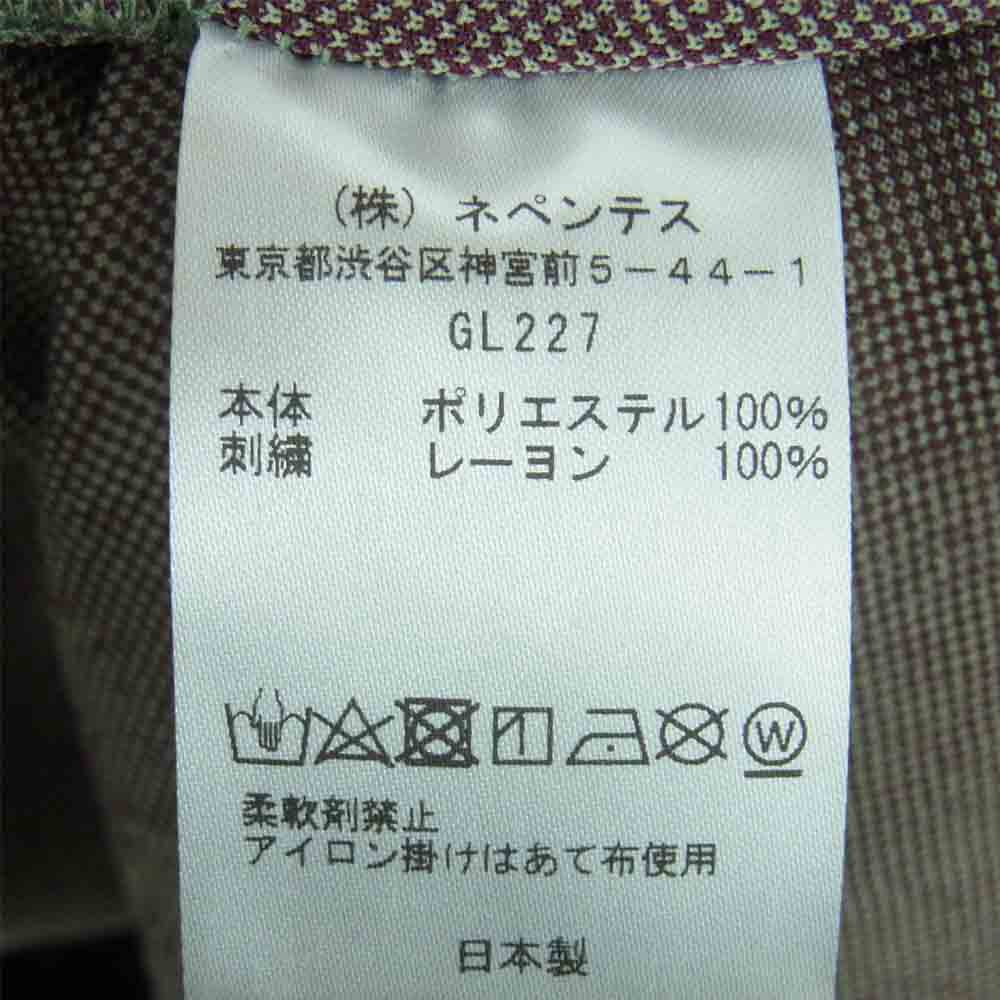 Needles ニードルス 20SS GL227 Poly Jacquard Track Pant ジャガード トラック パンツ グレー系 エンジ系 M【中古】