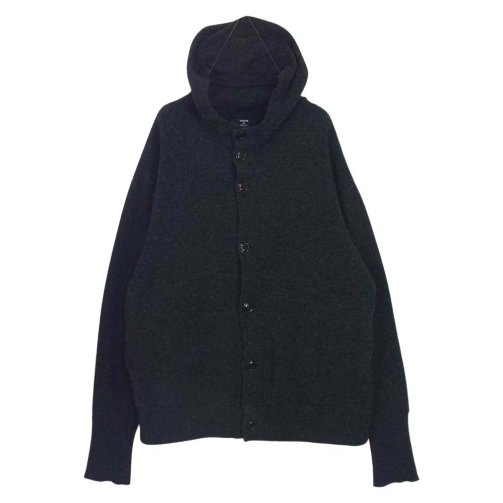 CABANE de ZUCCa カバンドズッカ ボタンフロント ニット パーカー ダークグレー系 M【中古】