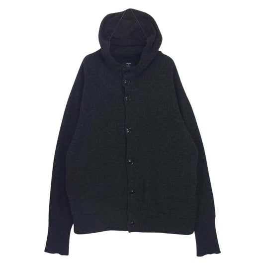 CABANE de ZUCCa カバンドズッカ ボタンフロント ニット パーカー ダークグレー系 M【中古】