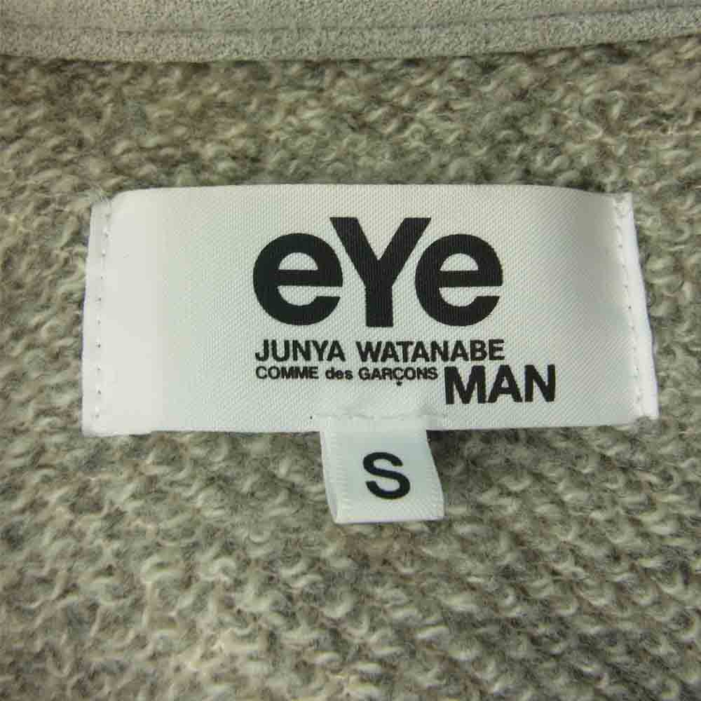 JUNYA WATANABE COMME des GARCONS ジュンヤワタナベコムデギャルソン eye AD2016 WR-J911 フェイクスエード切替 シングルライダース グレー系 S【中古】
