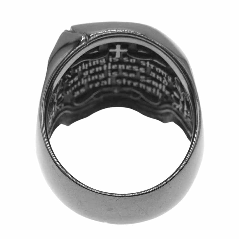 Dr.MONROE ドクターモンロー ブラックコーティング ダイヤ アメジスト ブルートパーズ スカル カスタム リング【中古】
