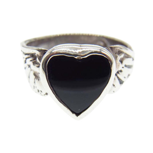 ALEX STREETER アレックスストリーター 国内取扱店証明書付属 HEART WING ONIX オニキス ハート ウイング リング【中古】