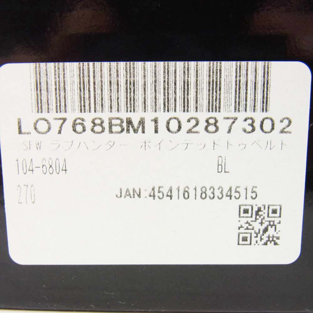 ラブハンター 104-6804 レースアップ ポインテッドトゥ ベルト サイドジップ スタッズ ブーツ ブラック系 44【美品】【中古】