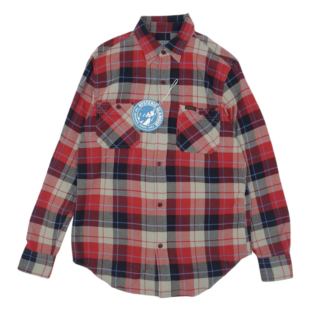 HYSTERIC GLAMOUR ヒステリックグラマー 02213AH01 エンジニア シャツ レッド系 M【美品】【中古】