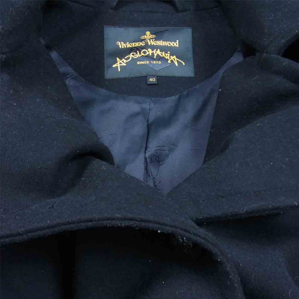 Vivienne Westwood ヴィヴィアンウエストウッド 国内正規品 ANGLOMANIA アングロマニア メルトンウール ダブルブレスト コート ブラック系 40【中古】