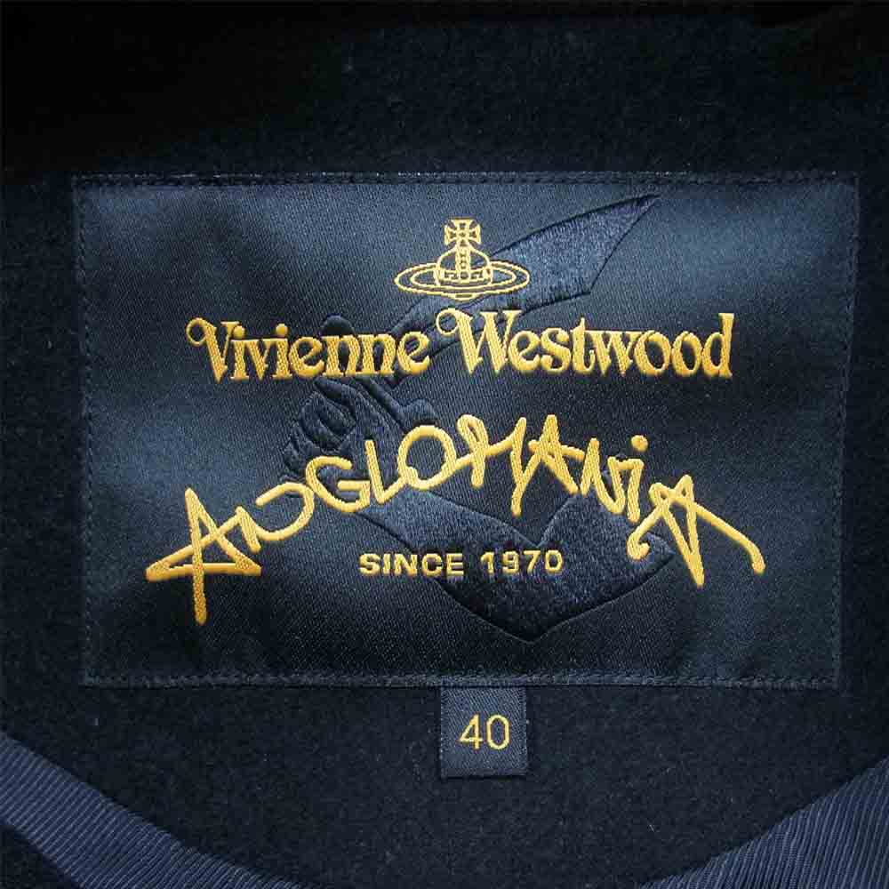 Vivienne Westwood ヴィヴィアンウエストウッド 国内正規品 ANGLOMANIA アングロマニア メルトンウール ダブルブレスト コート ブラック系 40【中古】