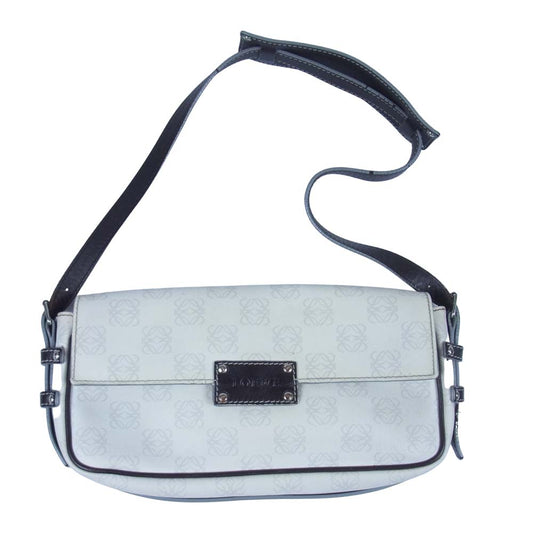 LOEWE ロエベ アナグラム ショルダーバッグ ショルダー バッグ オフホワイト系【中古】