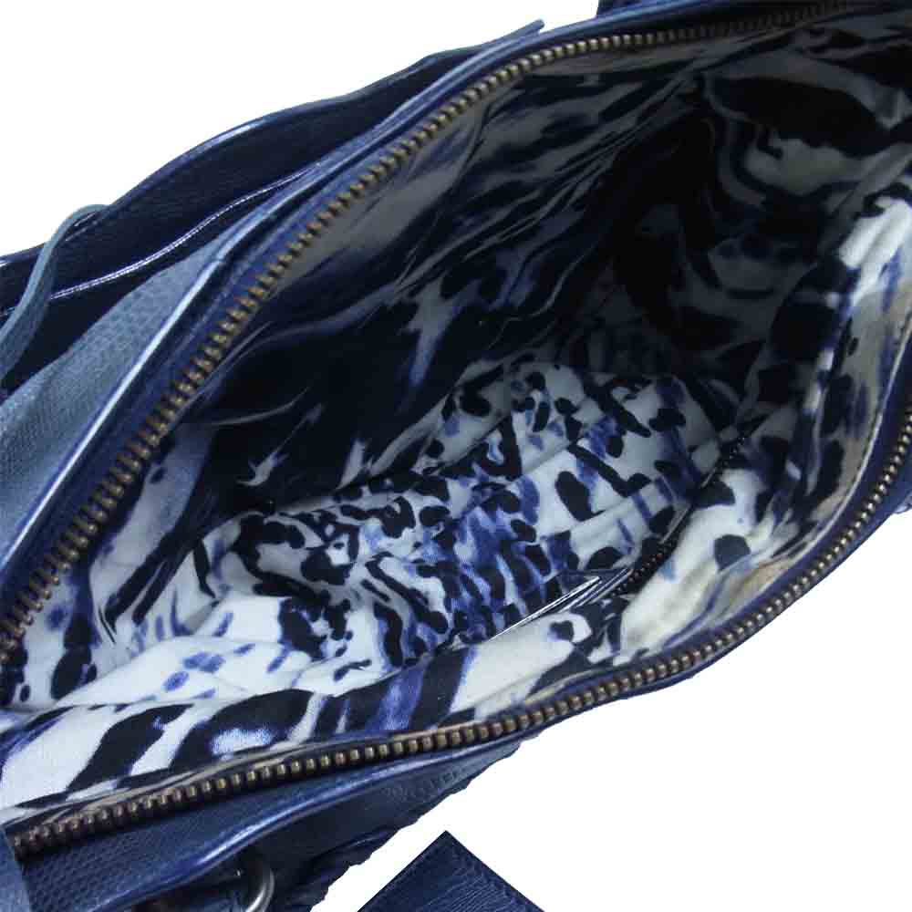 BALENCIAGA バレンシアガ 103208 10周年 ザ ファースト 2way ハンドバッグ ネイビー系【中古】