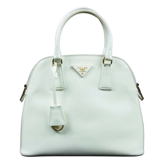 PRADA プラダ サフィアーノ 2way ハンドバッグ ショルダー オフホワイト系【中古】