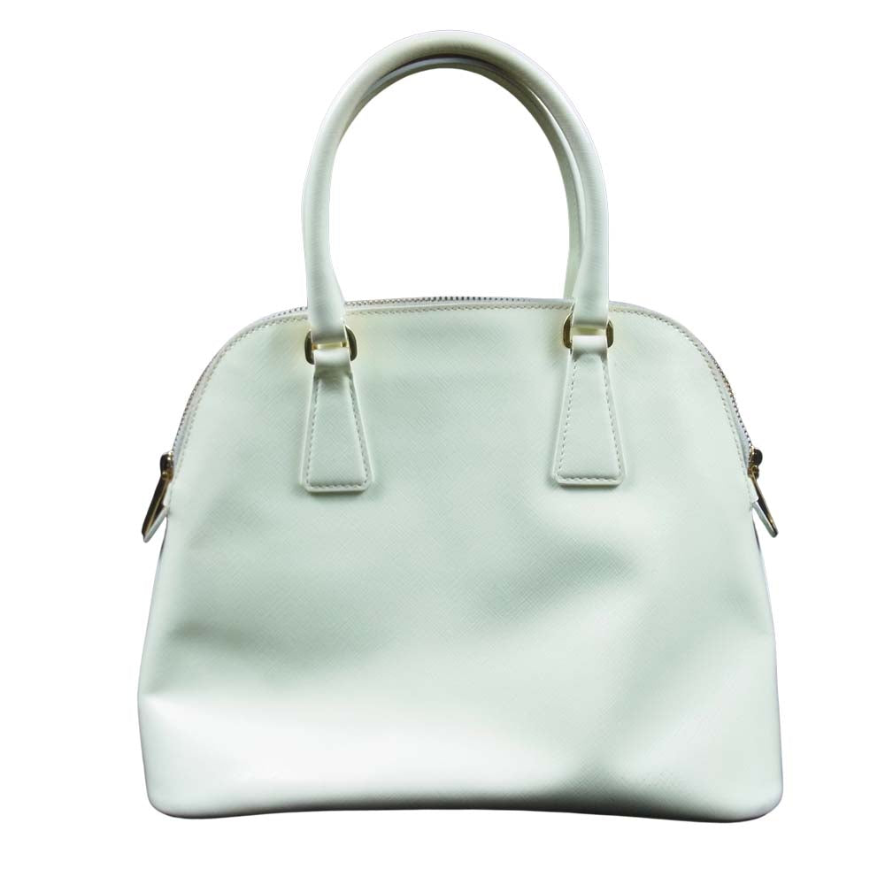 PRADA プラダ サフィアーノ 2way ハンドバッグ ショルダー オフホワイト系【中古】