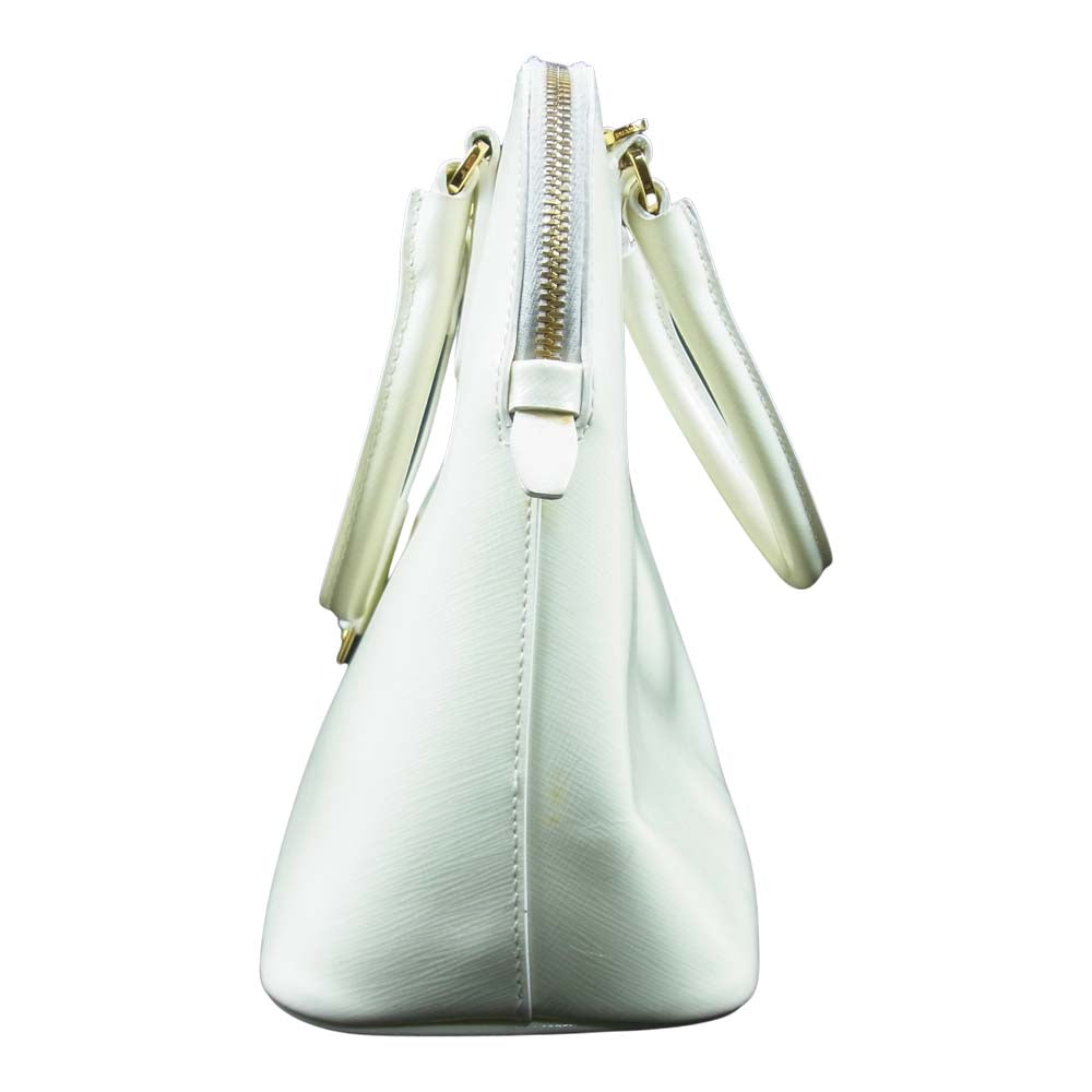 PRADA プラダ サフィアーノ 2way ハンドバッグ ショルダー オフホワイト系【中古】