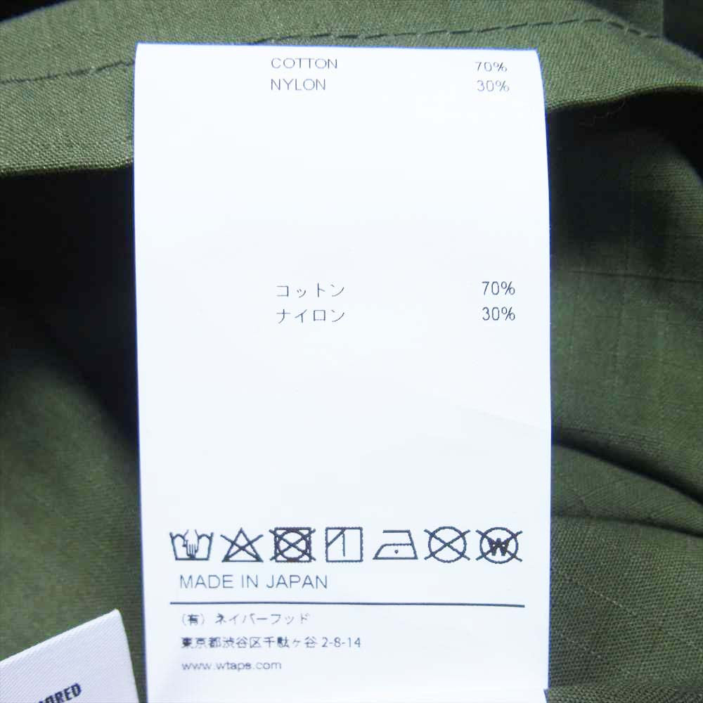 WTAPS ダブルタップス 21SS WMILL-LS01 LS NYCO RIPSTOP リップストップ ミリタリージャケット カーキ系 3【美品】【中古】