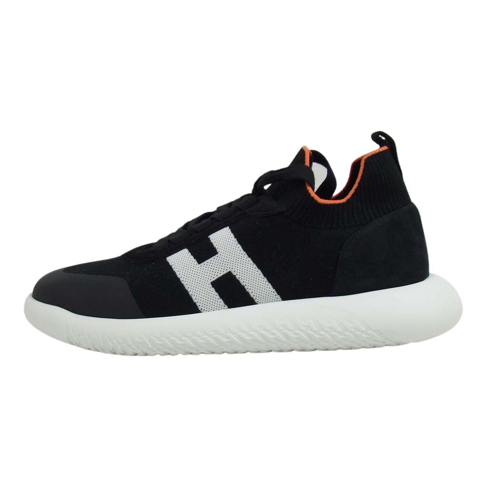 HERMES エルメス クルー ニット スニーカー ブラック系 43.5【極上美品】【中古】