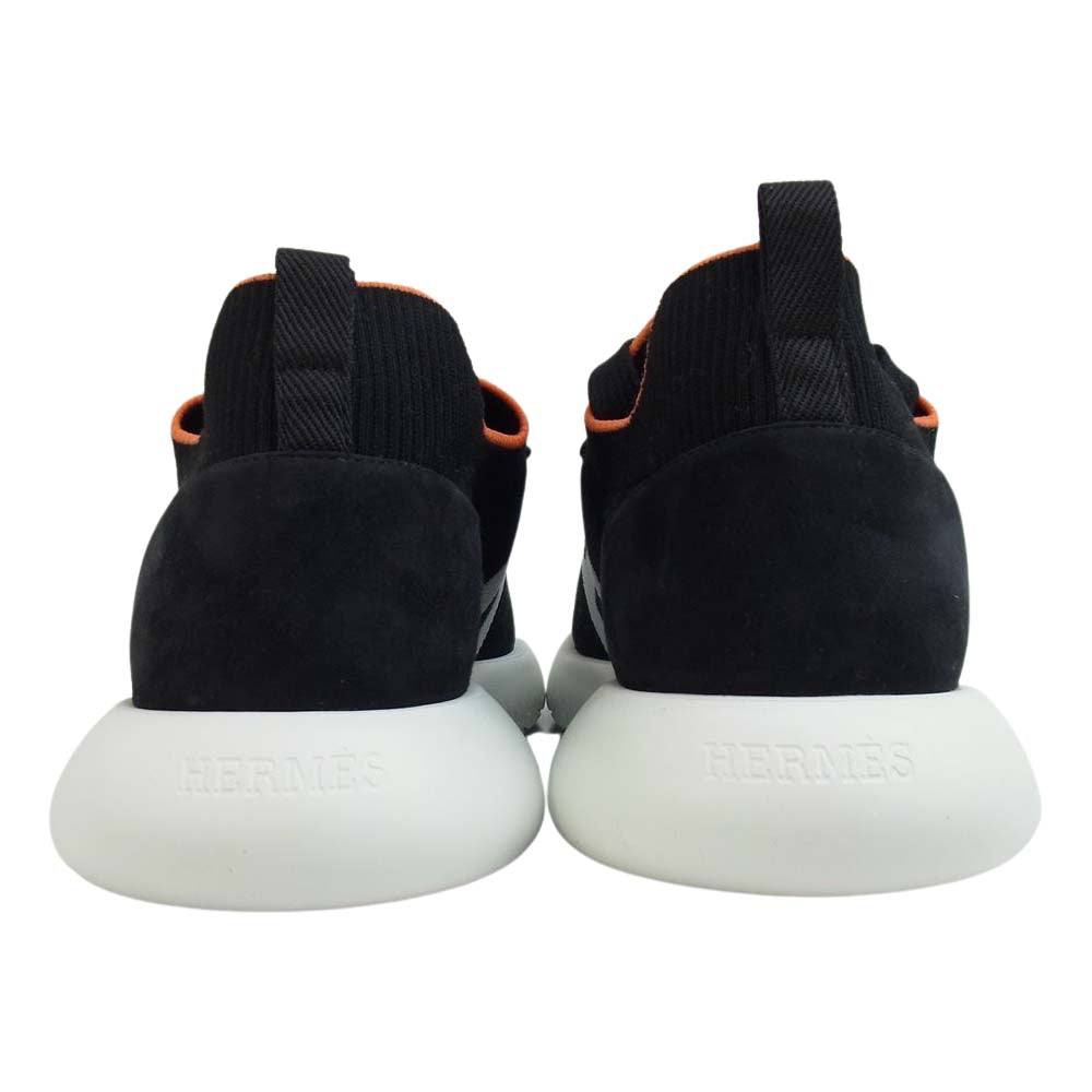HERMES エルメス クルー ニット スニーカー ブラック系 43.5【極上美品】【中古】
