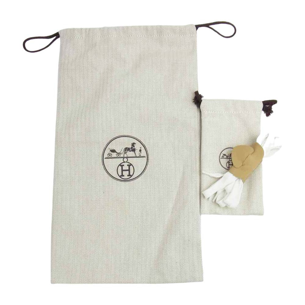 HERMES エルメス クルー ニット スニーカー ブラック系 43.5【極上美品】【中古】