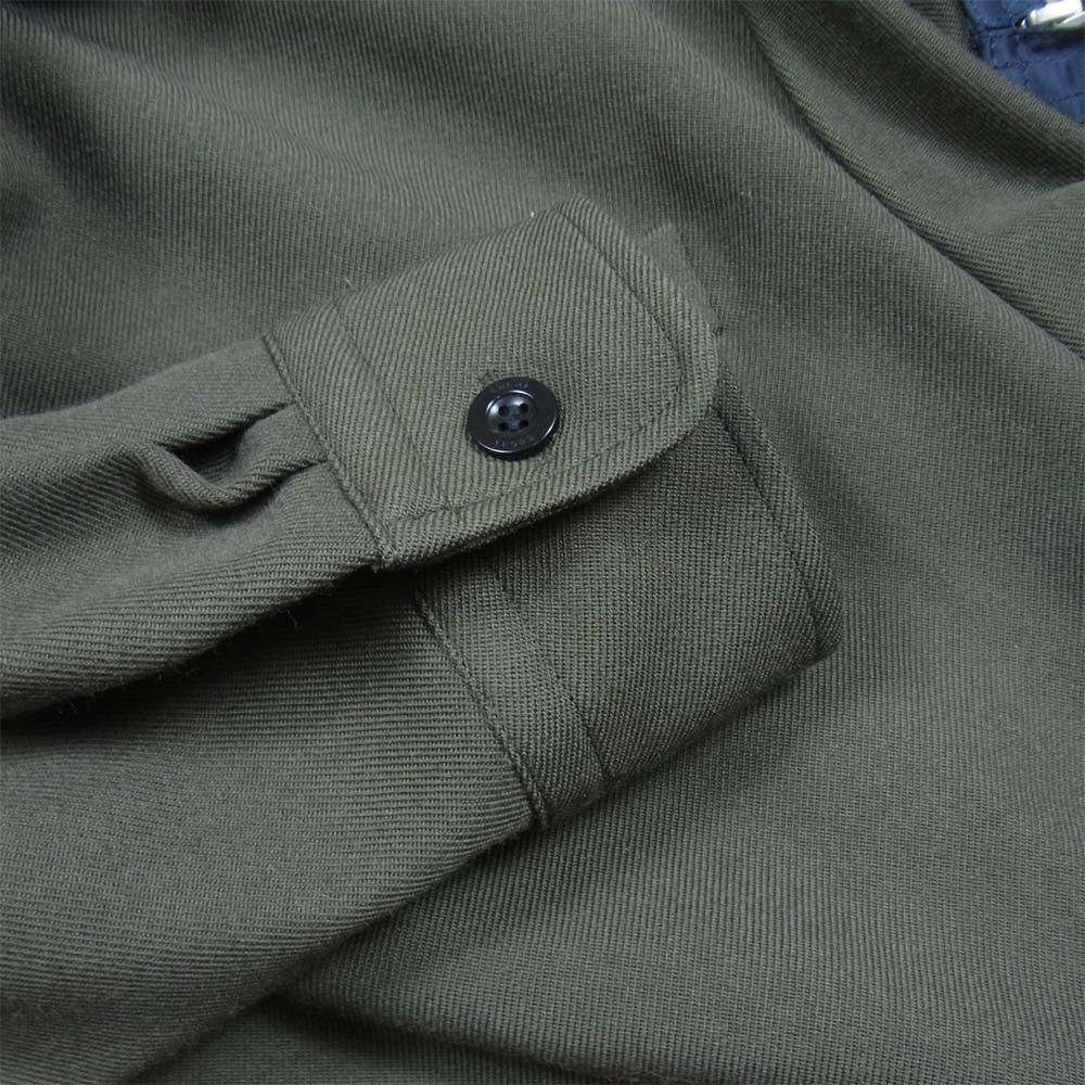 Sacai サカイ 21-02661M Wool Surge Nylon Twill Blouson ウールサージ ナイロン ドッキング ブルゾン チャコール系 3【極上美品】【中古】