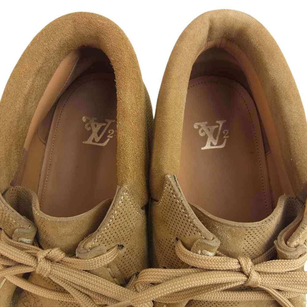 LOUIS VUITTON ルイ・ヴィトン 1A81CZ LV モッズ ライン ダミエ ジャイアント パターン ワラビー ブーツ ライトブラウン系 8【中古】