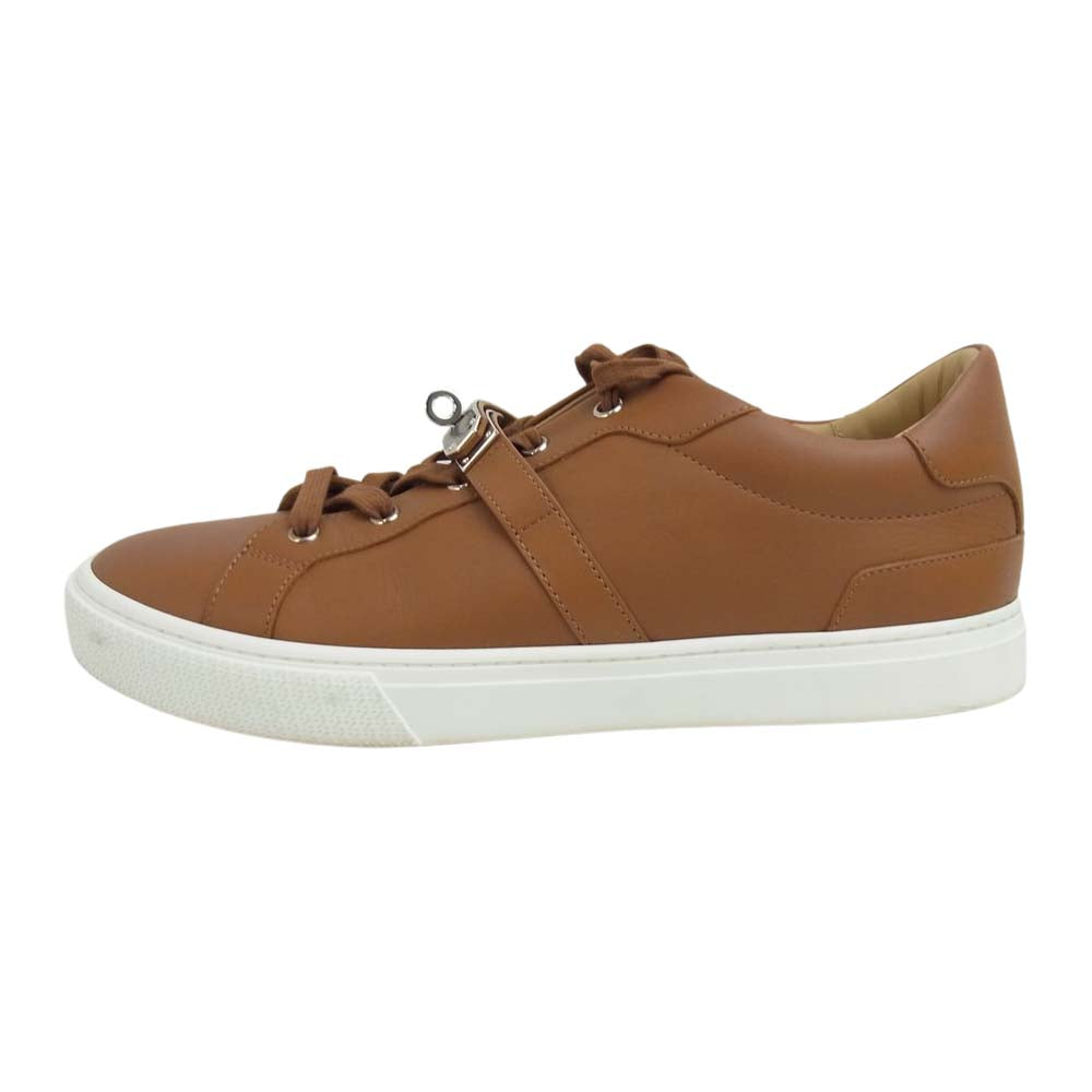 HERMES エルメス デイ ケリー 金具 レザー スニーカー ブラウン系 43【中古】