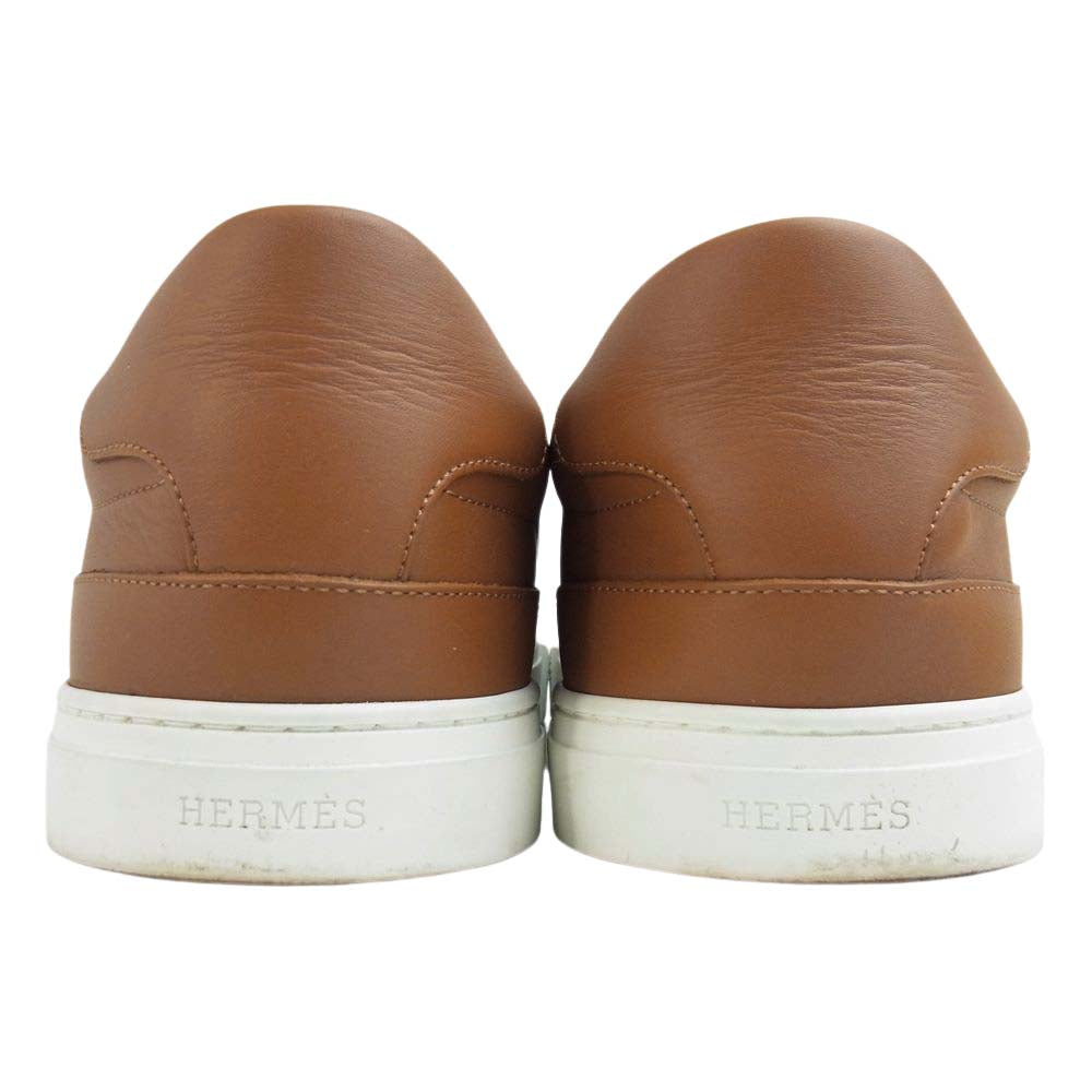 HERMES エルメス デイ ケリー 金具 レザー スニーカー ブラウン系 43【中古】