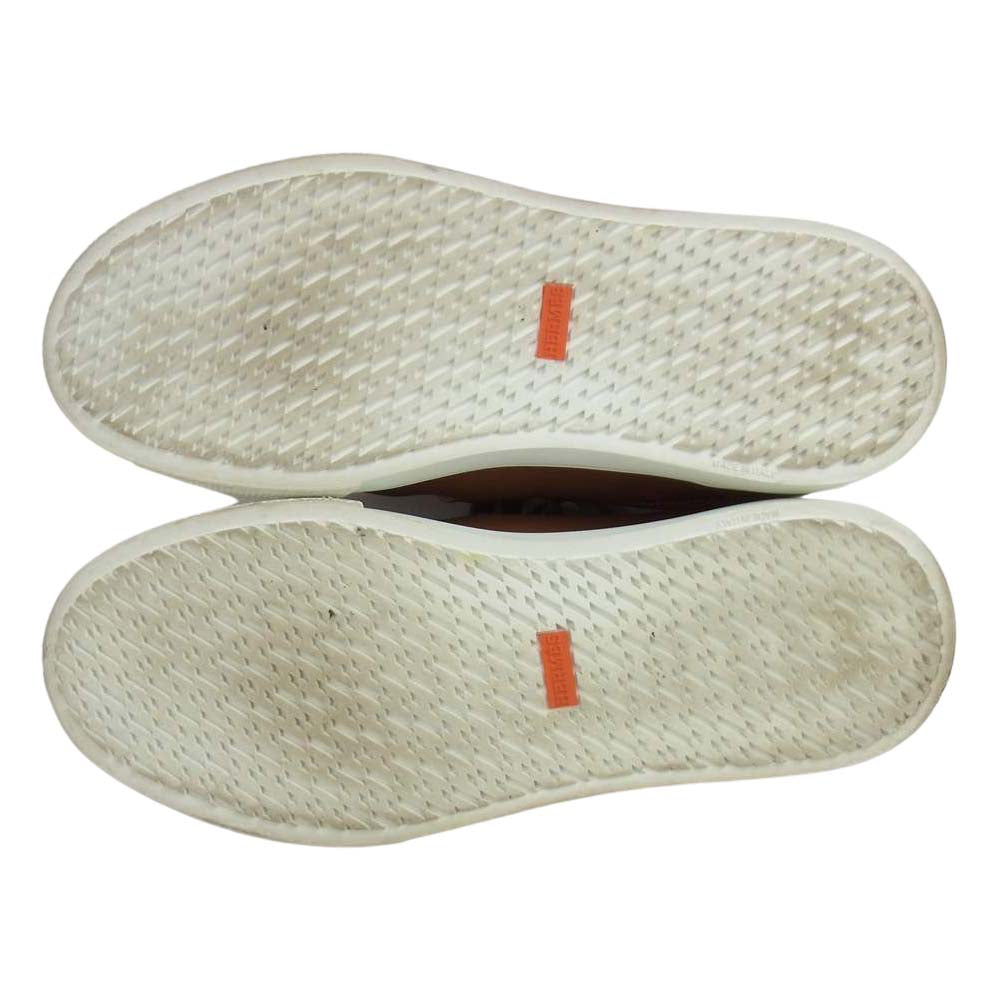 HERMES エルメス デイ ケリー 金具 レザー スニーカー ブラウン系 43【中古】