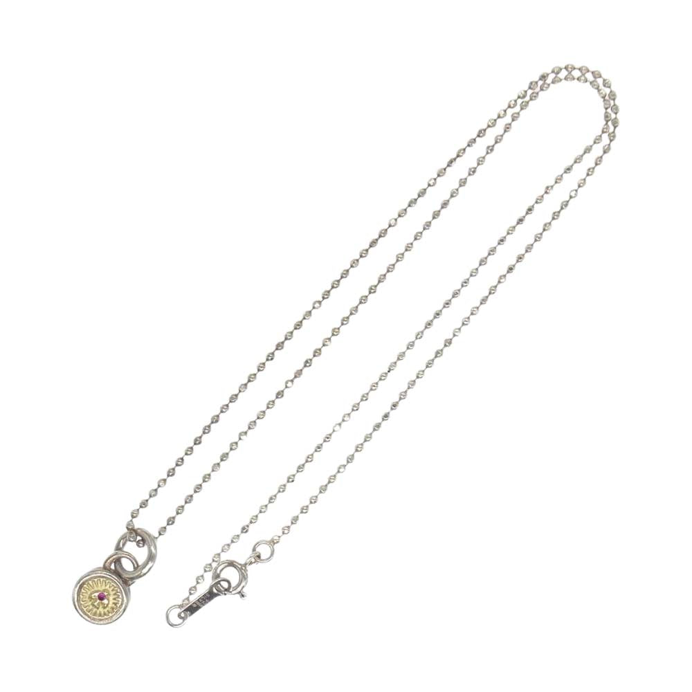 WINGROCK ウィングロック 18K 金メタル ルビー イーグル チャーム ペンダント【中古】
