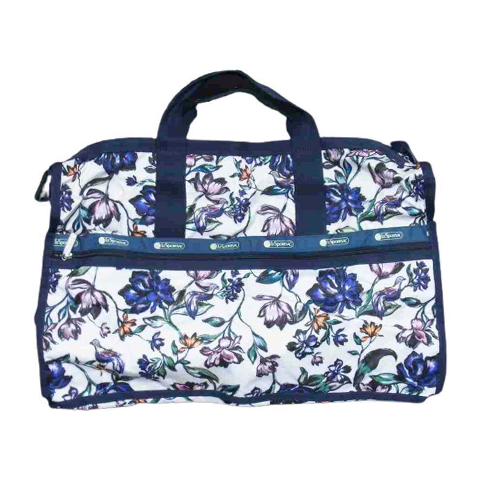 レスポートサック × 大草直子 フラワー ボストンバッグ ホワイト系【新古品】【未使用】【中古】