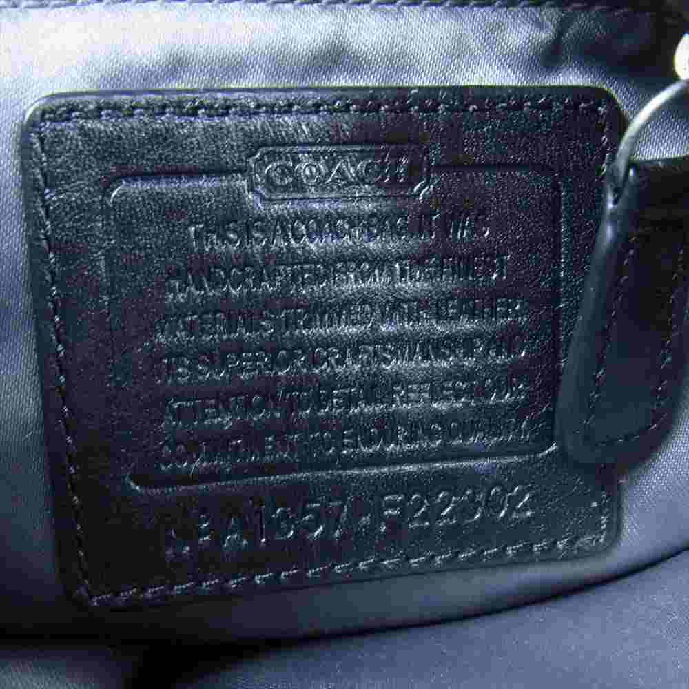 COACH コーチ F22302 クリスティン サテンキャンバス ジャガード 2WAY ショルダーバッグ ブラック系【中古】