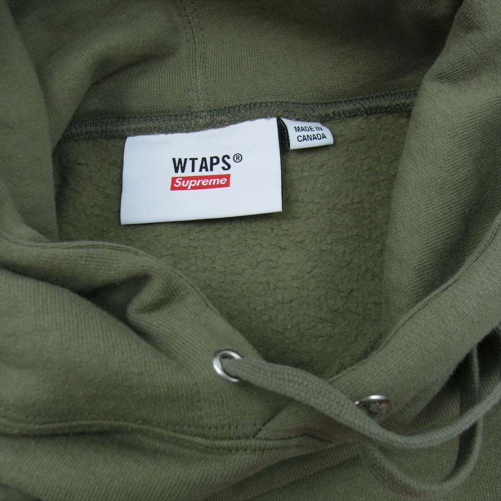 Supreme シュプリーム 21AW WTAPS Sic'em! Hooded Sweatshirt ダブルタップス フーデッド スウェットシャツ プルオーバー パーカー カーキ系 M【新古品】【未使用】【中古】