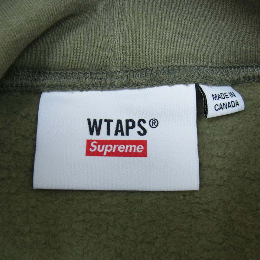 Supreme シュプリーム 21AW WTAPS Sic'em! Hooded Sweatshirt ダブルタップス フーデッド スウェットシャツ プルオーバー パーカー カーキ系 M【新古品】【未使用】【中古】