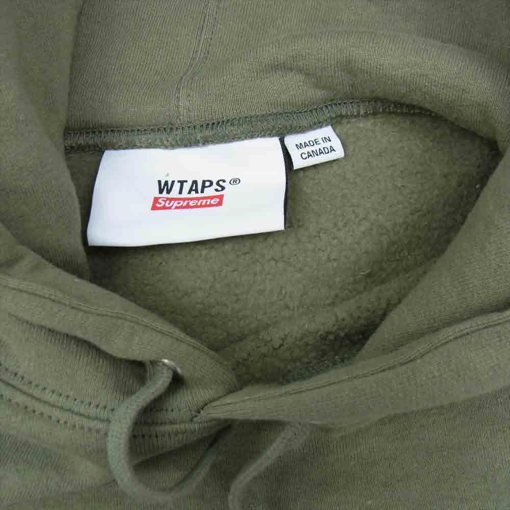 Supreme シュプリーム 21AW WTAPS Sic'em! Hooded Sweatshirt ダブルタップス フーデッド スウェットシャツ プルオーバー パーカー カーキ系 M【新古品】【未使用】【中古】