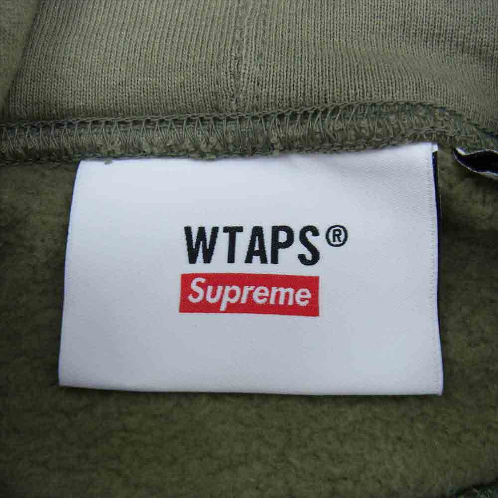 Supreme シュプリーム 21AW WTAPS Sic'em! Hooded Sweatshirt ダブルタップス フーデッド スウェットシャツ プルオーバー パーカー カーキ系 M【新古品】【未使用】【中古】