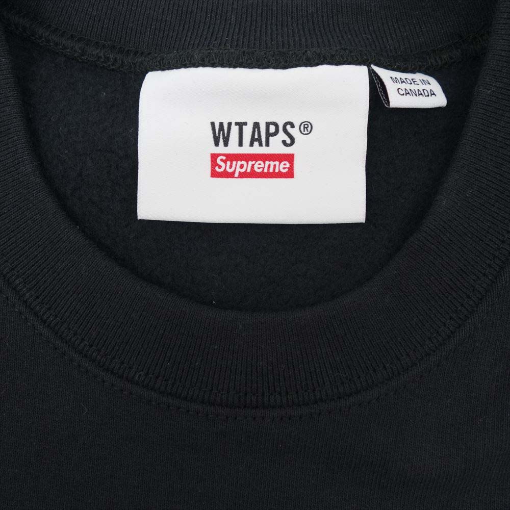 Supreme シュプリーム 21AW WTAPS Crewneck ダブルタップス クルーネック スウェット トレーナー ブラック系 M【新古品】【未使用】【中古】