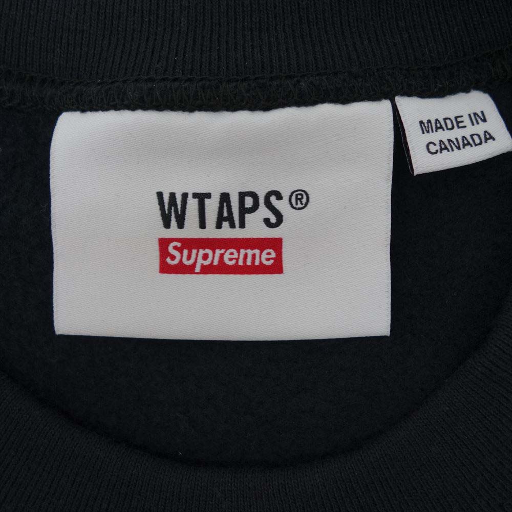 Supreme シュプリーム 21AW WTAPS Crewneck ダブルタップス クルーネック スウェット トレーナー ブラック系 M【新古品】【未使用】【中古】