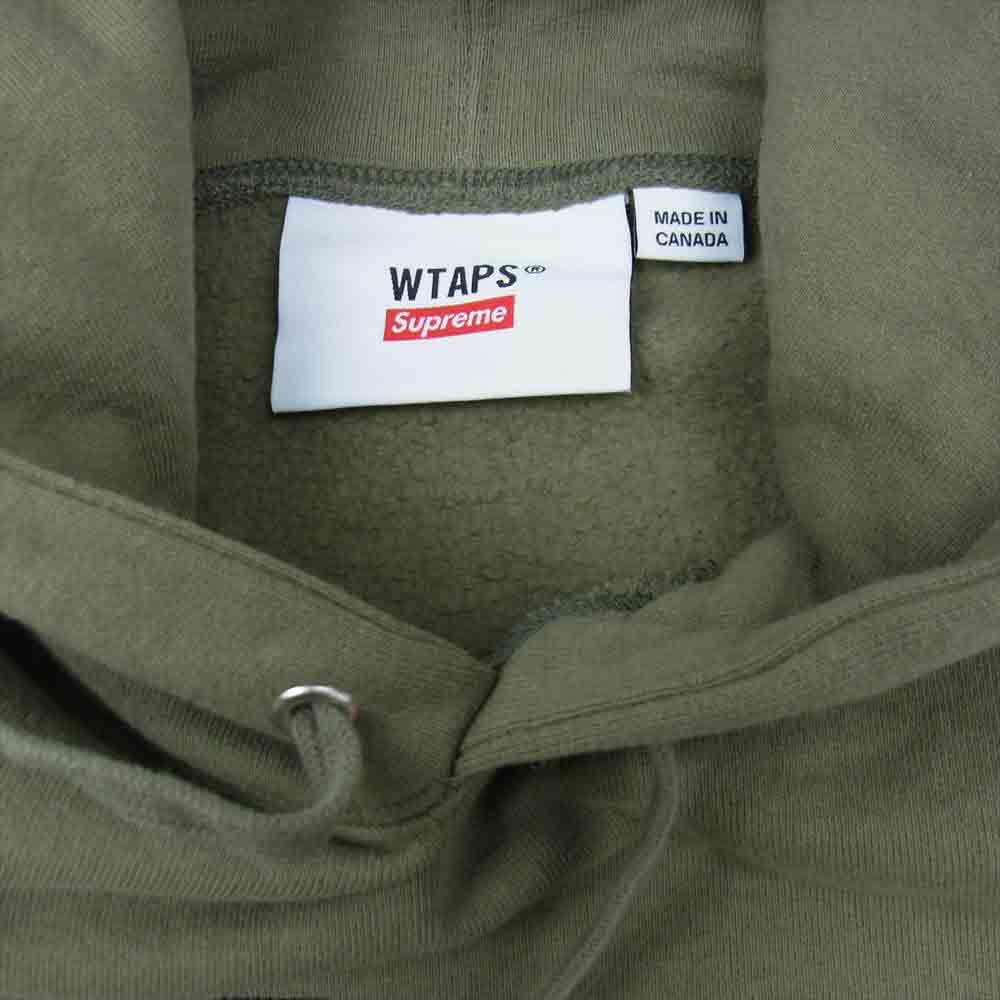 Supreme シュプリーム 21AW WTAPS Sic'em! Hooded Sweatshirt ダブルタップス フーデッド スウェットシャツ プルオーバー パーカー カーキ系 M【新古品】【未使用】【中古】