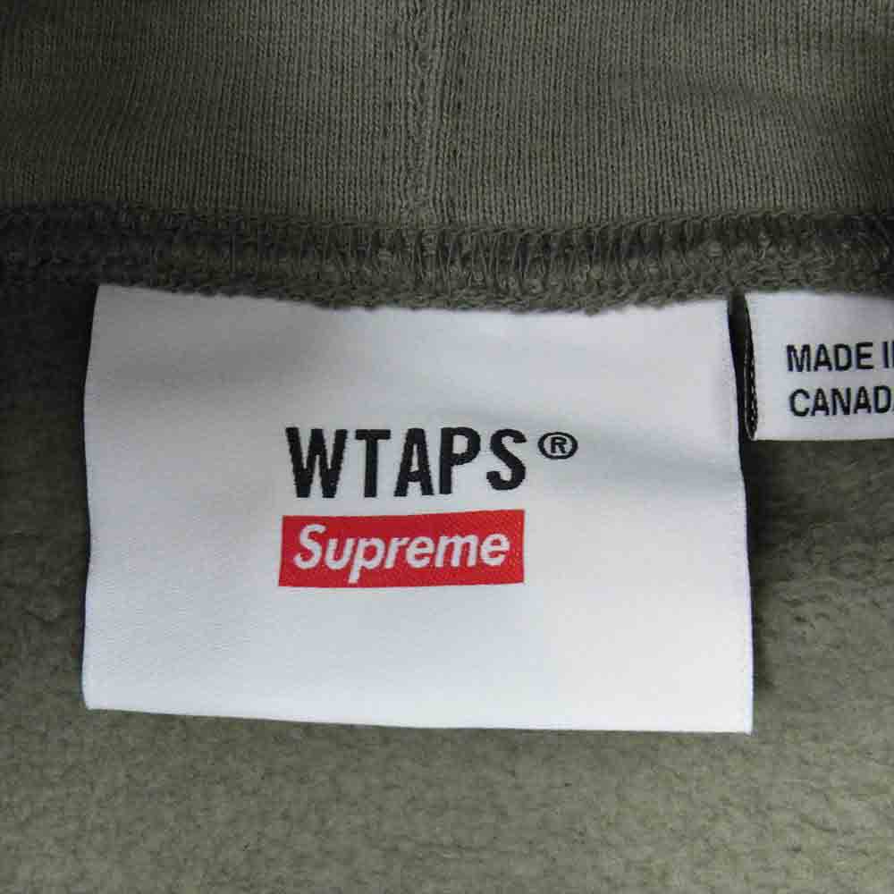 Supreme シュプリーム 21AW WTAPS Sic'em! Hooded Sweatshirt ダブルタップス フーデッド スウェットシャツ プルオーバー パーカー カーキ系 M【新古品】【未使用】【中古】