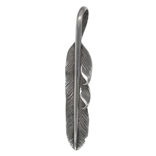 THE FLAT HEAD ザフラットヘッド フェザー ペンダント シルバー系【中古】