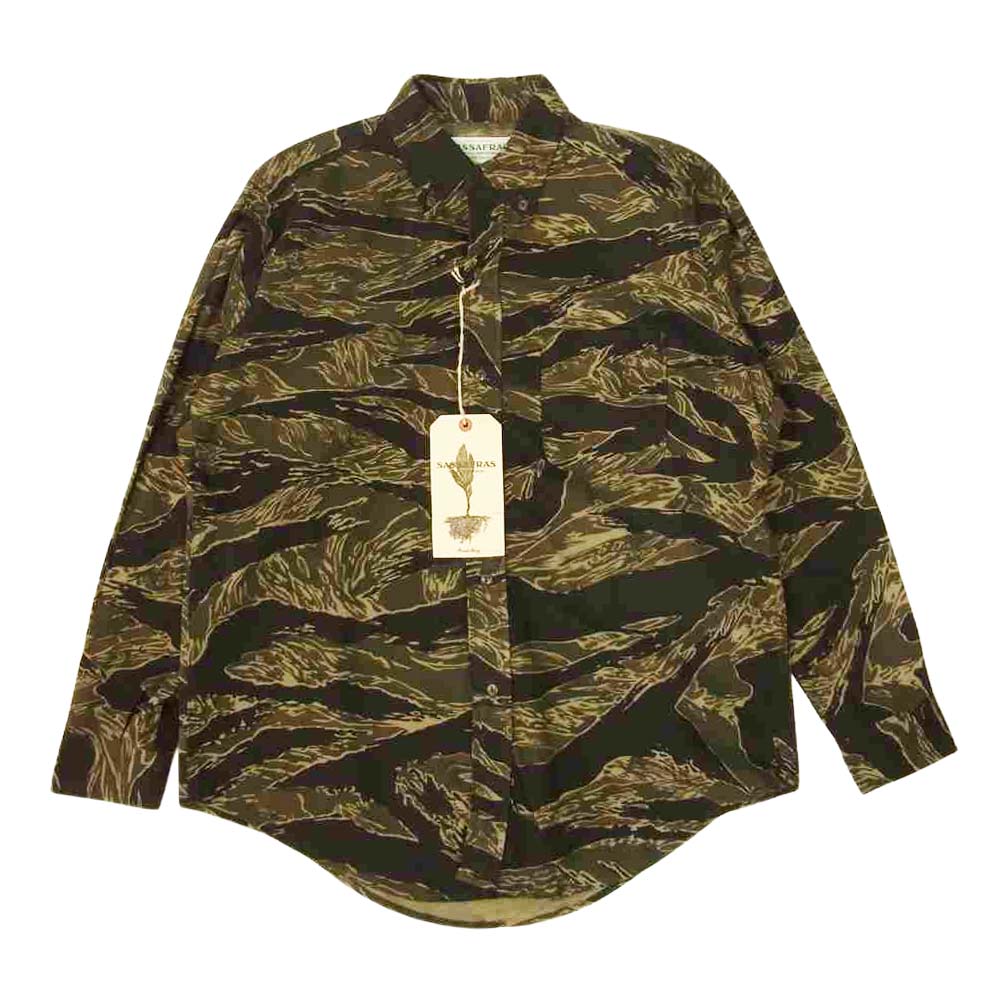 SASAFRAS ササフラス SF-201721 Green Thumb Shirt グリーン サム シャツ カーキ系 M【新古品】【未使用】【中古】